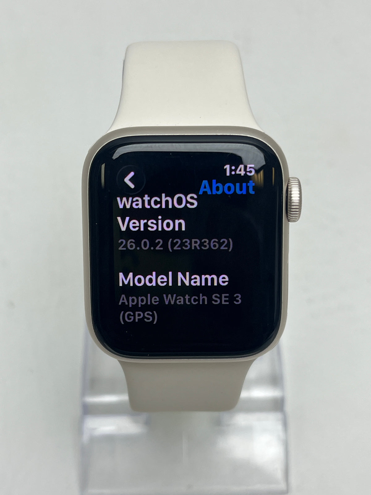 GPS Only Apple Watch SE 3 40MM Starlight Aluminum Starlight Sport Band MEH54LW/A