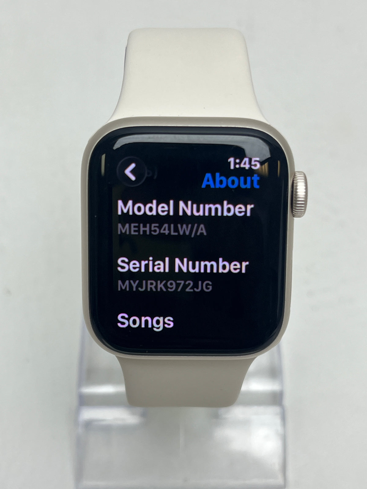 GPS Only Apple Watch SE 3 40MM Starlight Aluminum Starlight Sport Band MEH54LW/A