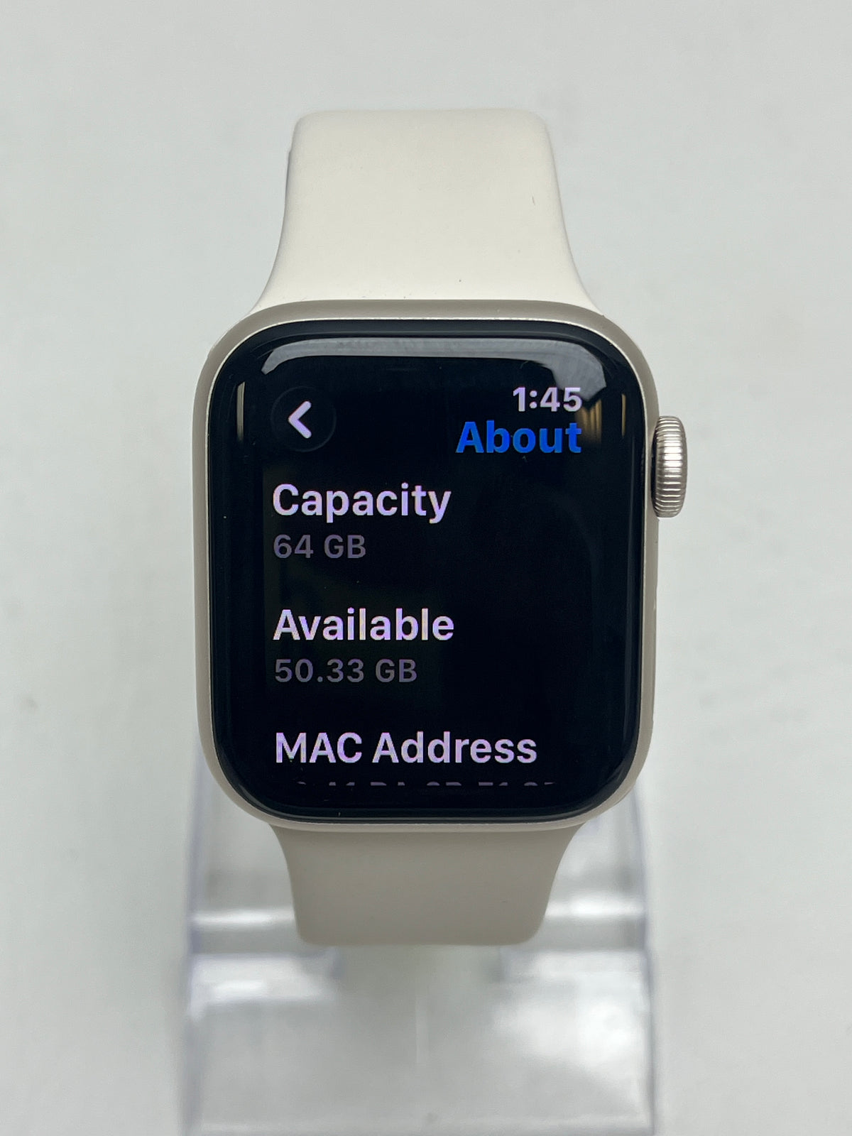 GPS Only Apple Watch SE 3 40MM Starlight Aluminum Starlight Sport Band MEH54LW/A