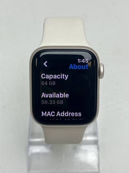 GPS Only Apple Watch SE 3 40MM Starlight Aluminum Starlight Sport Band MEH54LW/A