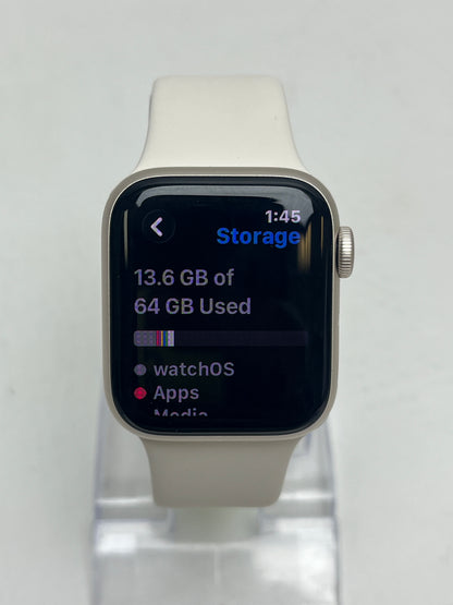 GPS Only Apple Watch SE 3 40MM Starlight Aluminum Starlight Sport Band MEH54LW/A