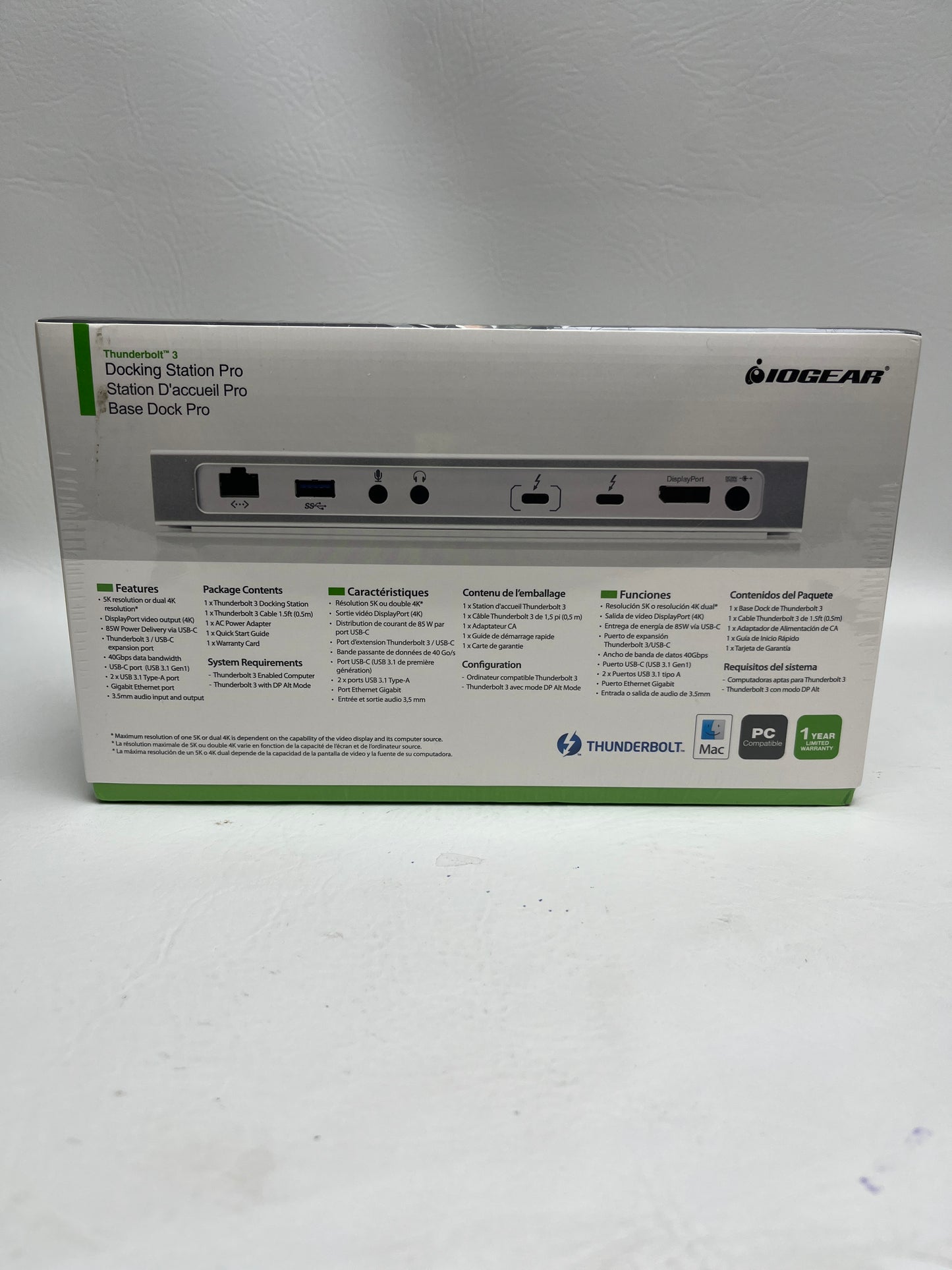 New Iogear Thunderbolt 3 Docking Station GTD735