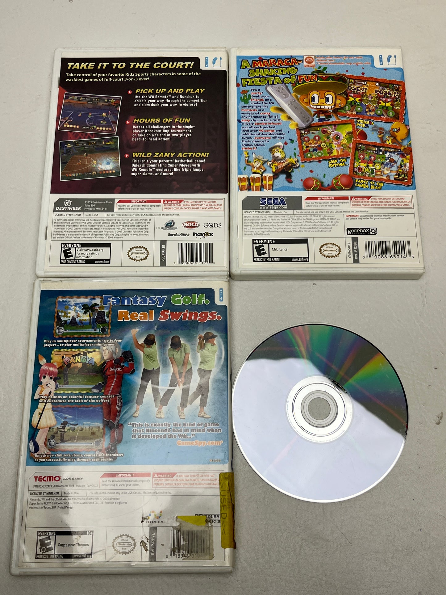 Lot of 4 Games Nintendo Wii 