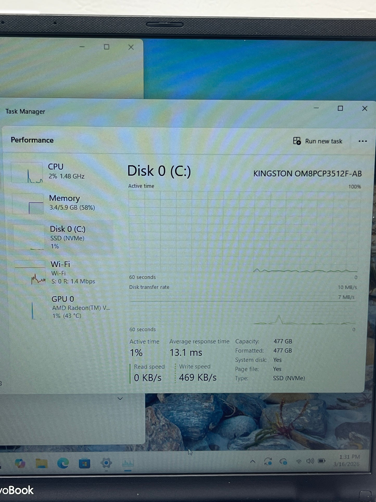 Asus Vivobook 15 X512D 15.6" AMD Ryzen 5 3500U 2.1GHz 6GB RAM 500GB SSD AMD Radeon (TM) Vega 8