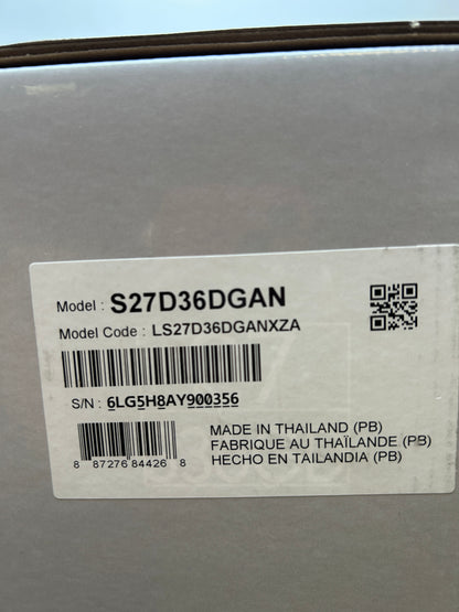 New Samsung 27" Essential S3 S36GD Curved Monitor Full HD 100Hz HDMI VA Panel