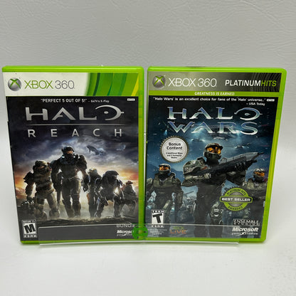 Lot of 2 Games Microsoft Xbox 360 Halo Reach,Halo Wars [Platinum Hits]
