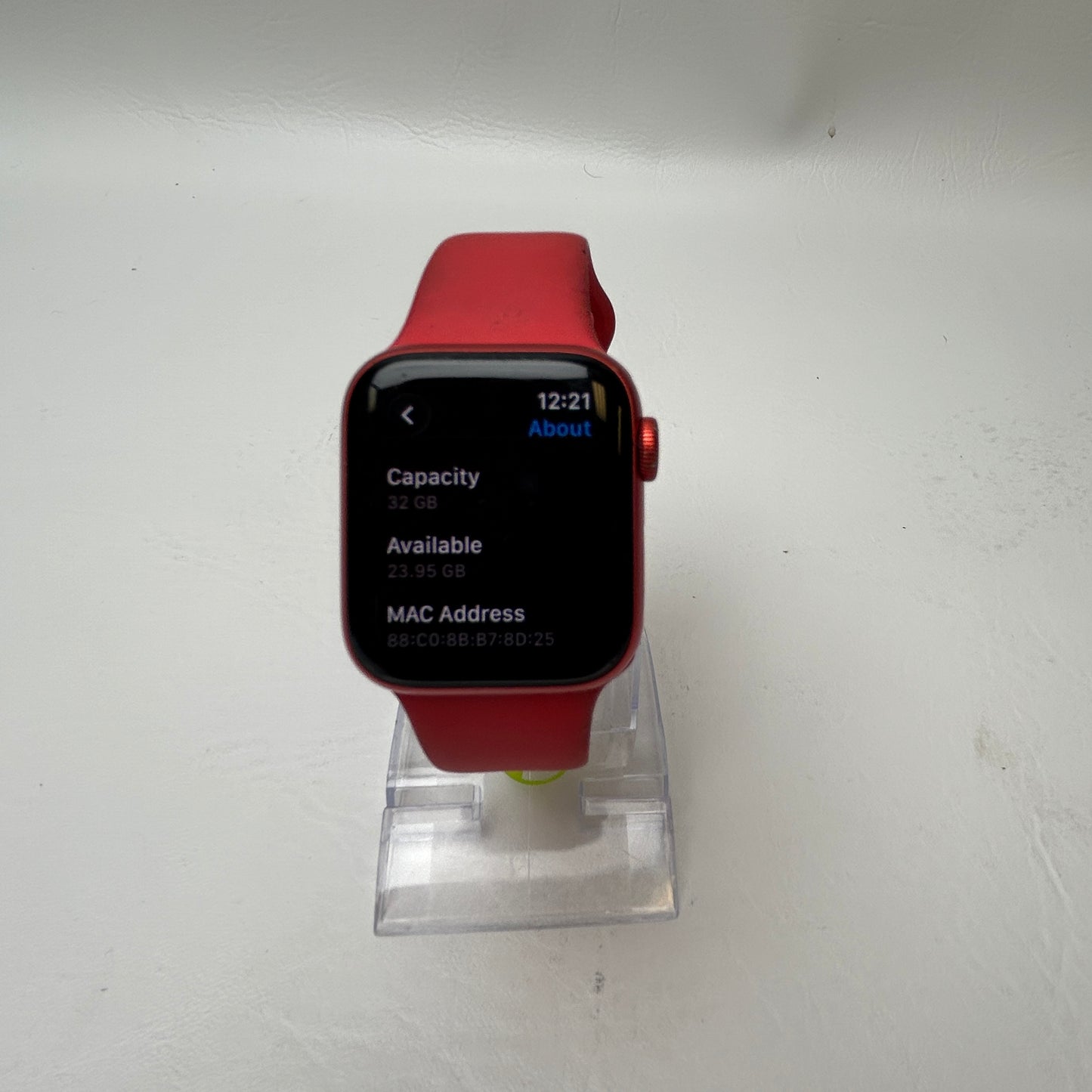 GPS Only Apple Watch Series 6 40MM Red Aluminum Red Sport Band M00A3LL/A