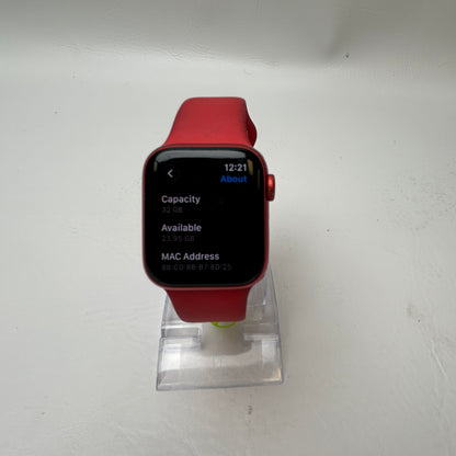 GPS Only Apple Watch Series 6 40MM Red Aluminum Red Sport Band M00A3LL/A