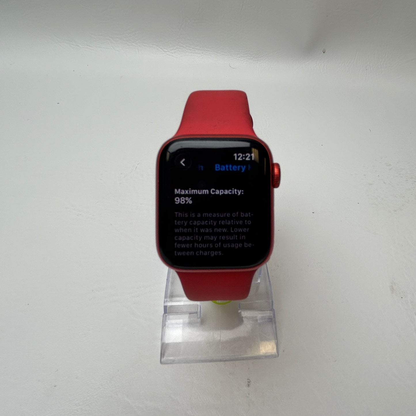 GPS Only Apple Watch Series 6 40MM Red Aluminum Red Sport Band M00A3LL/A
