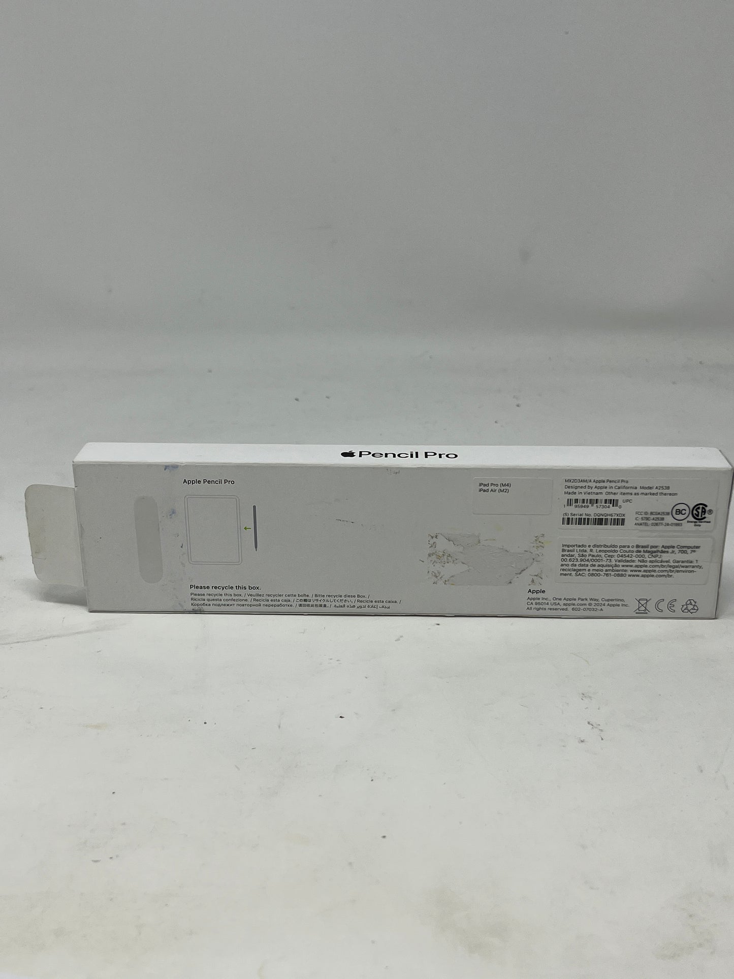 Apple Pencil Pro Smart Pencil Stylus White MX2D3AM/A