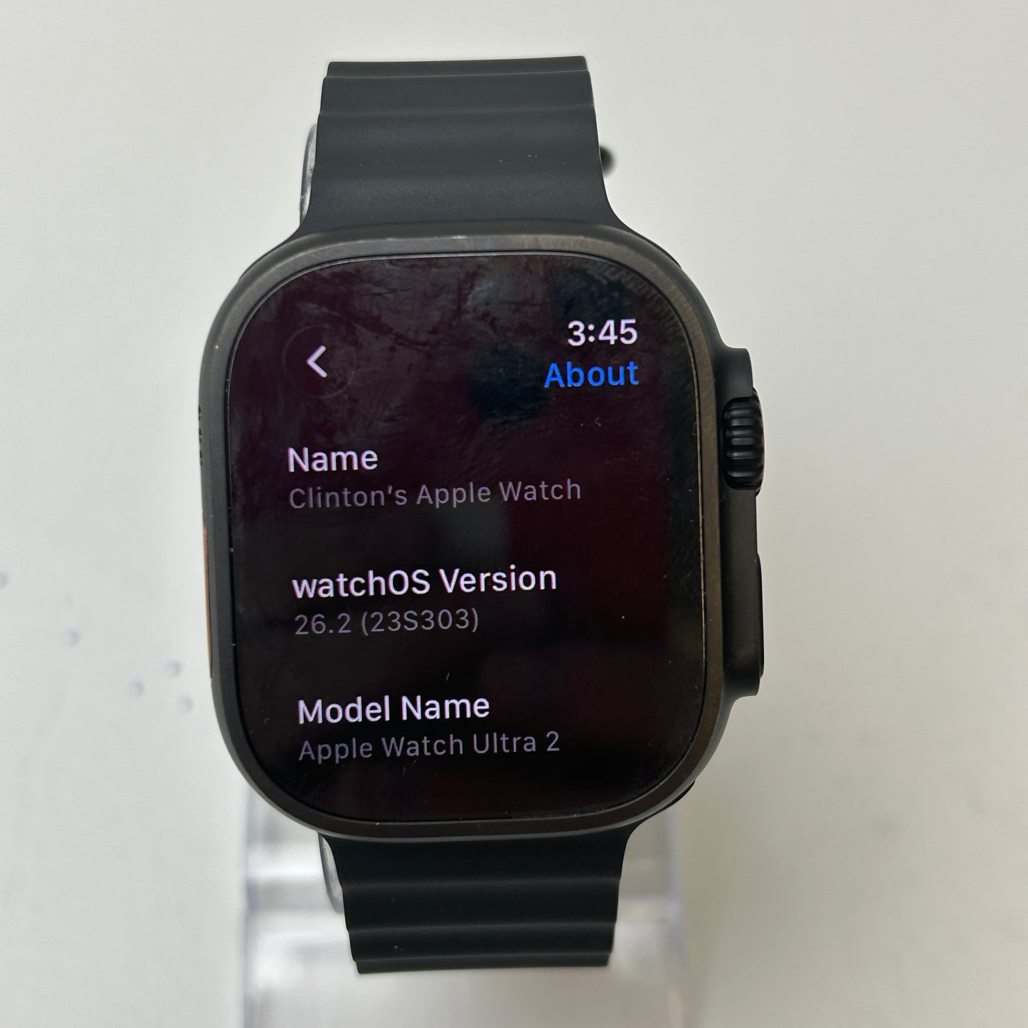 Unlocked Apple Watch Ultra 2 49MM Black Titanium Black Ocean Band MX4P3LW/A