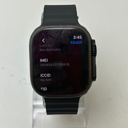 Unlocked Apple Watch Ultra 2 49MM Black Titanium Black Ocean Band MX4P3LW/A