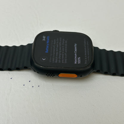 Unlocked Apple Watch Ultra 2 49MM Black Titanium Black Ocean Band MX4P3LW/A