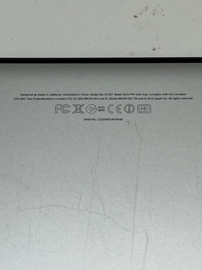 2011 Apple MacBook Pro 16" i7 2.5GHz 4GB RAM 1TB SSD Silver A1297