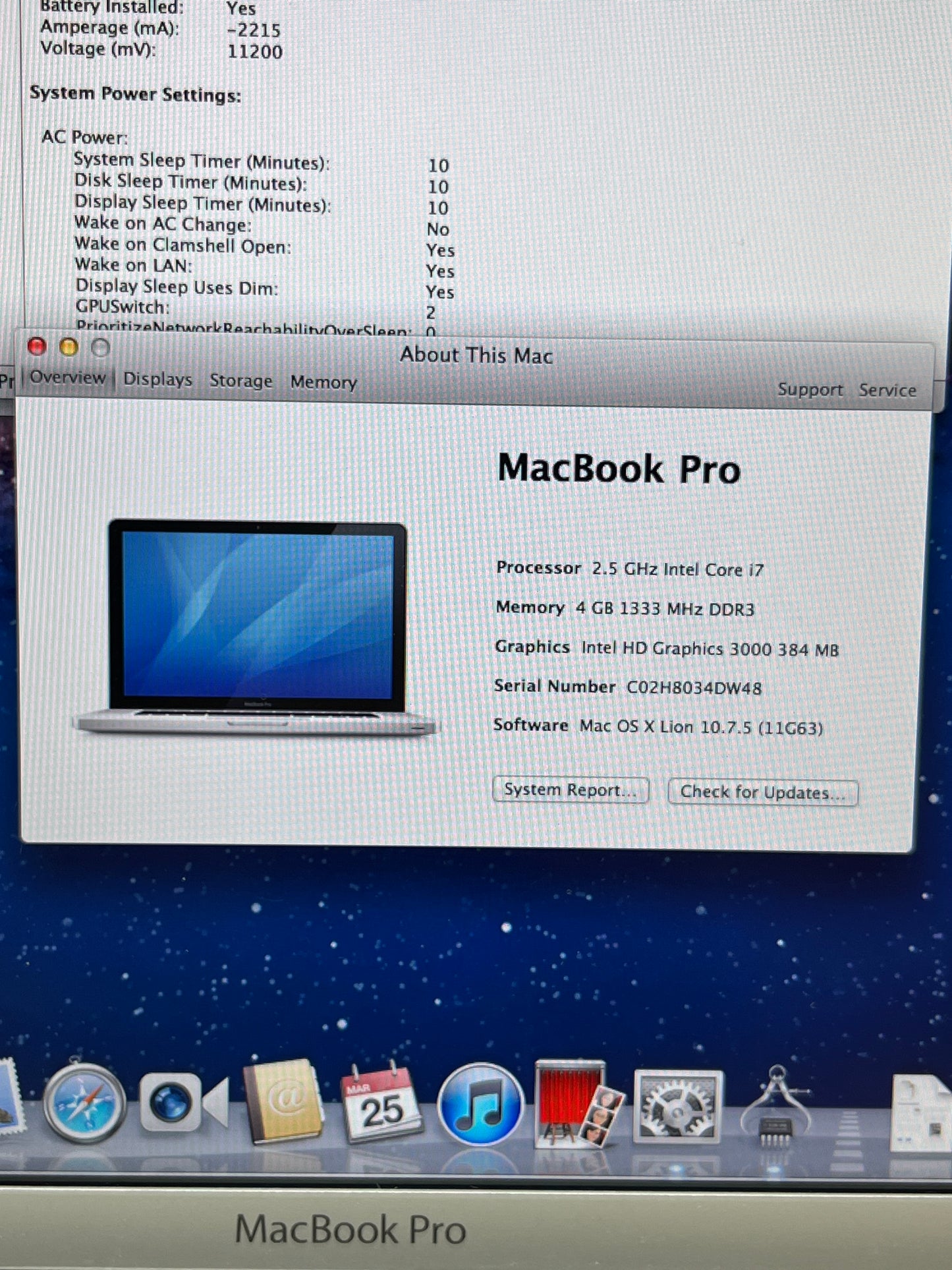 2011 Apple MacBook Pro 16" i7 2.5GHz 4GB RAM 1TB SSD Silver A1297