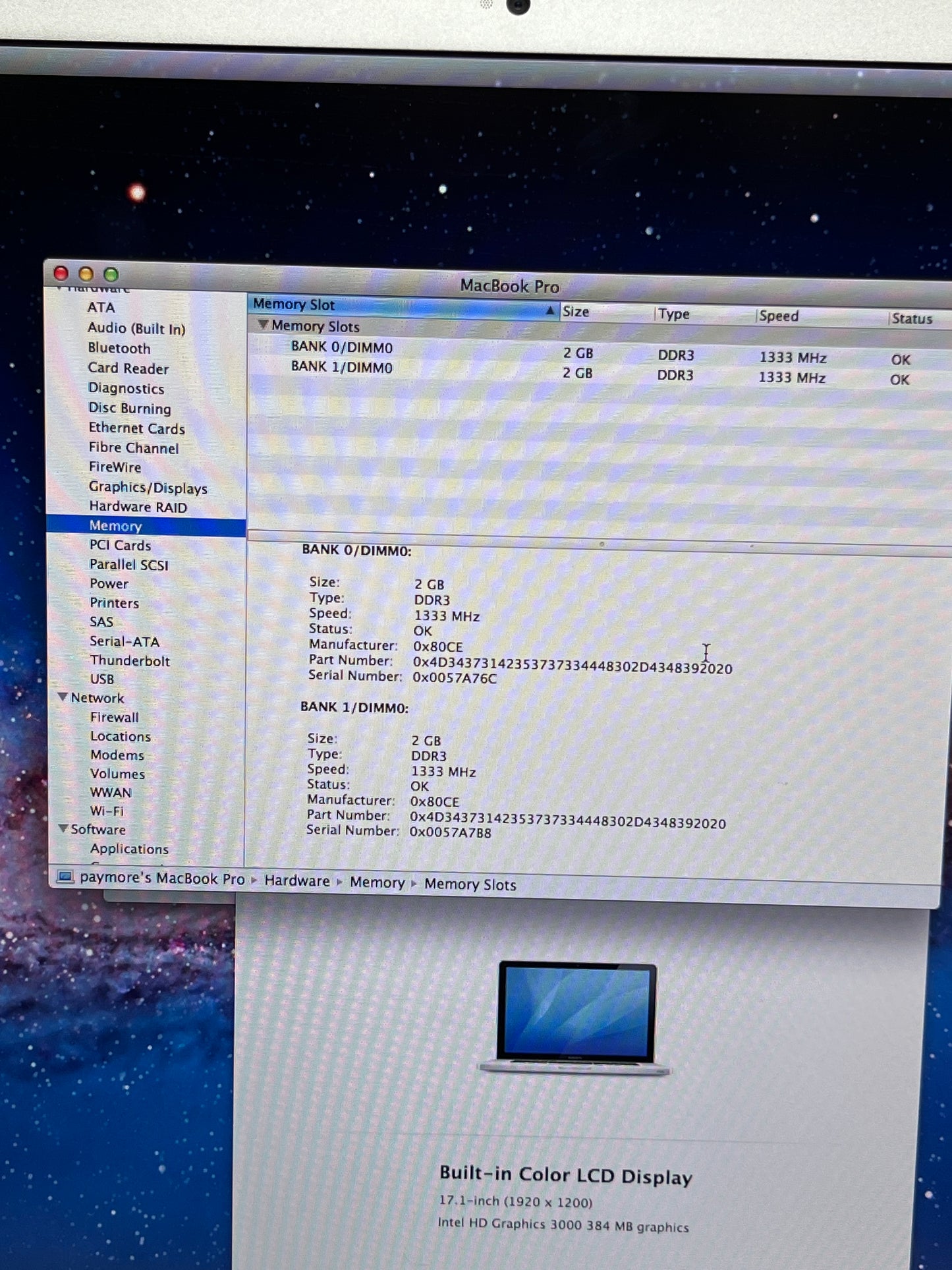 2011 Apple MacBook Pro 16" i7 2.5GHz 4GB RAM 1TB SSD Silver A1297