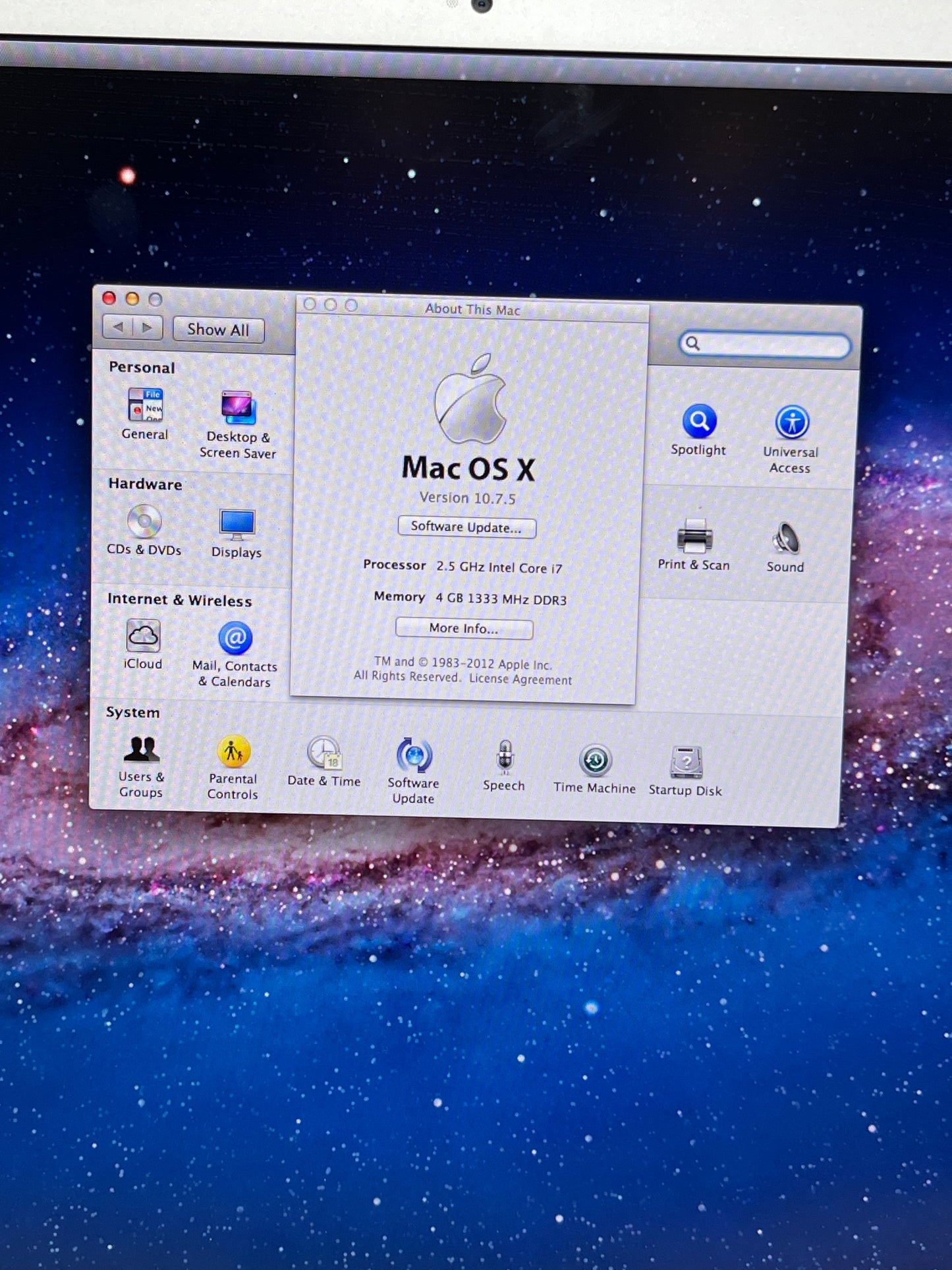 2011 Apple MacBook Pro 16" i7 2.5GHz 4GB RAM 1TB SSD Silver A1297