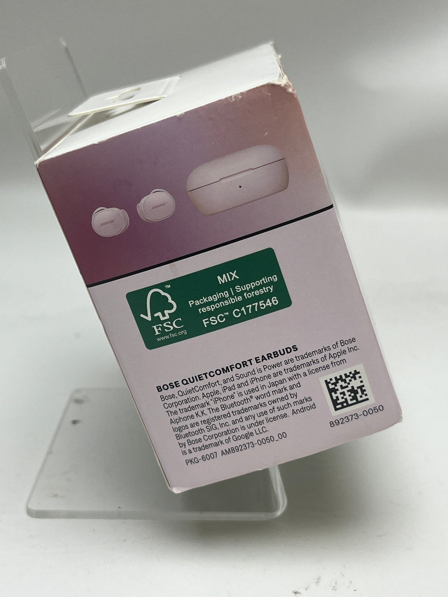 Bose QuietComfort Wireless Noise Cancelling Bluetooth Earbuds Petal Pink