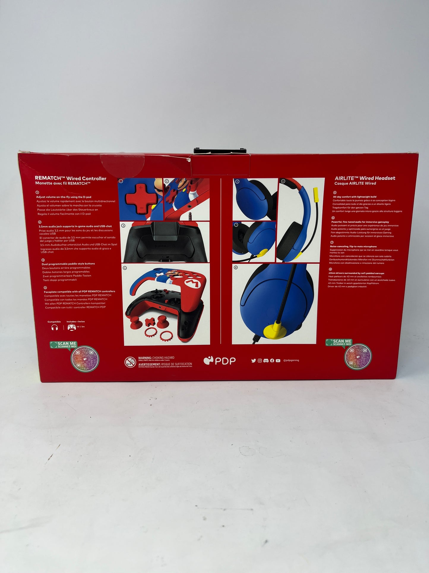 New Super Mario Wired Headset Controller Bundle PDP Nintendo Switch