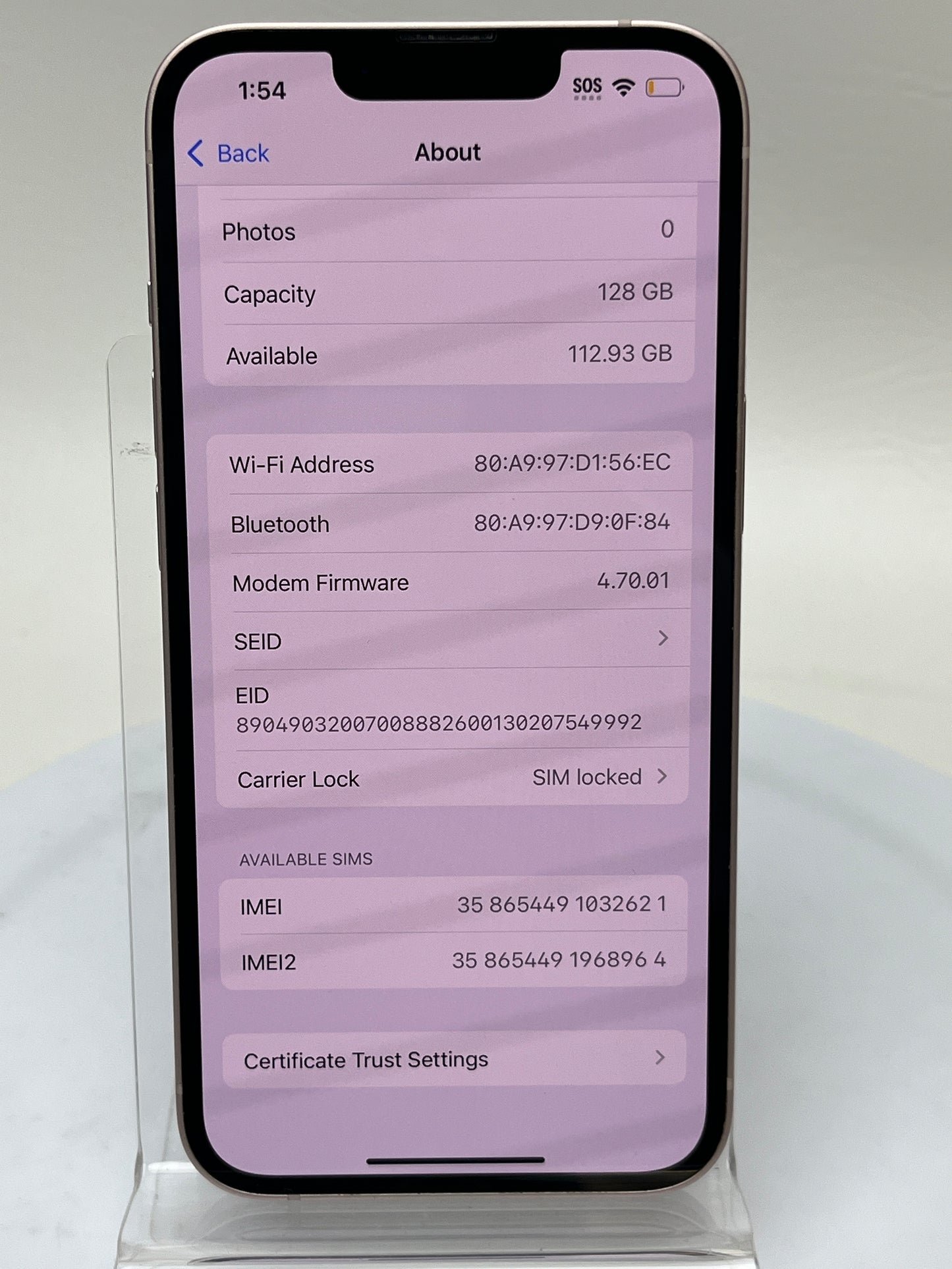 T-Mobile Apple iPhone 13 128GB Pink MLMN3LL/A