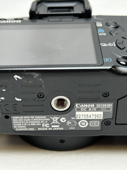 Broken Canon EOS Rebel XSi 12.2MP Digital SLR Camera Black/ No Power