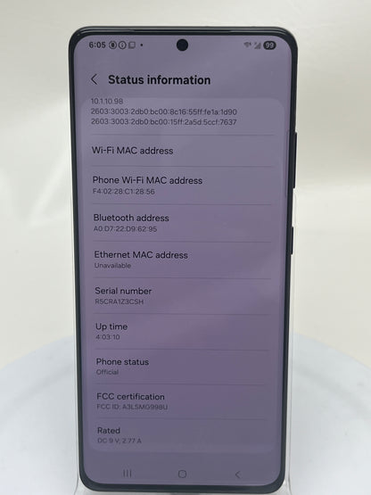 Verizon Samsung Galaxy S21 Ultra 12GB RAM 128GB SM-G998U Black