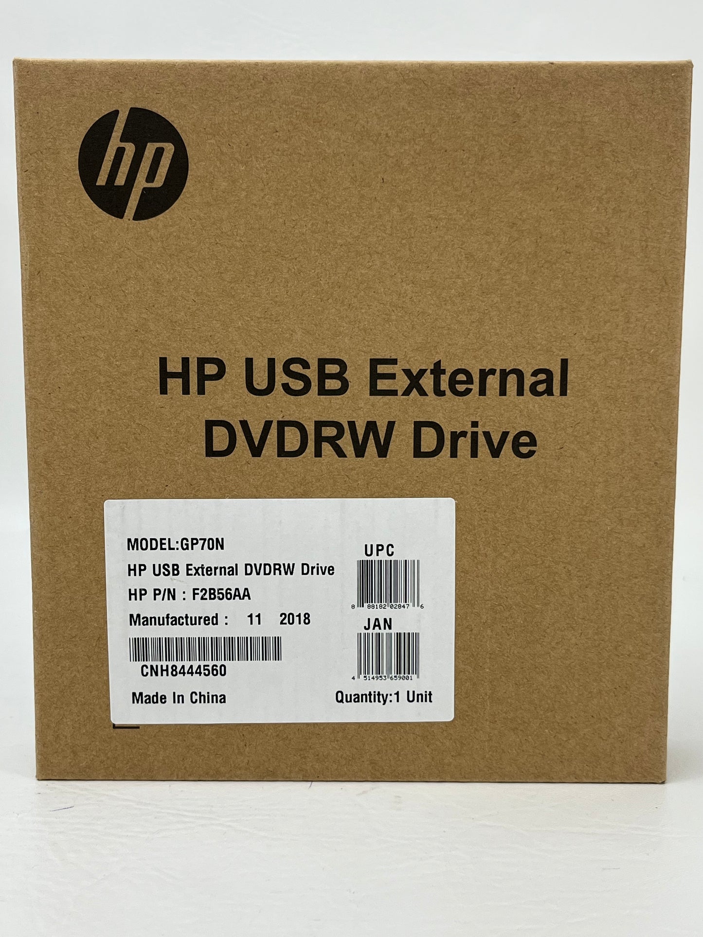 New HP USB External Drive DVDRW F2B56AA