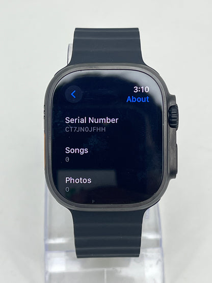Unlocked Apple Watch Ultra 2 49MM Black Titanium Black Ocean Band  MX4P3LW/A