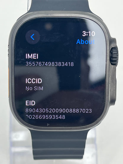 Unlocked Apple Watch Ultra 2 49MM Black Titanium Black Ocean Band  MX4P3LW/A