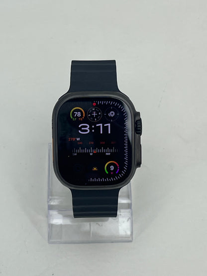Unlocked Apple Watch Ultra 2 49MM Black Titanium Black Ocean Band  MX4P3LW/A