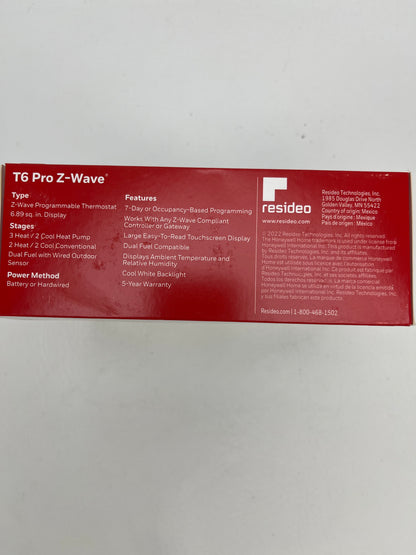 Honeywell Home T6 Pro Z-Wave Programmable Thermostat TH6320ZW2003