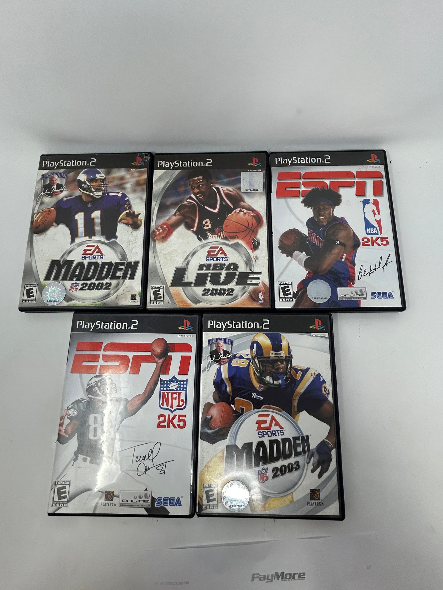 Lot of 5 Games Sony PlayStation 2 PS2 