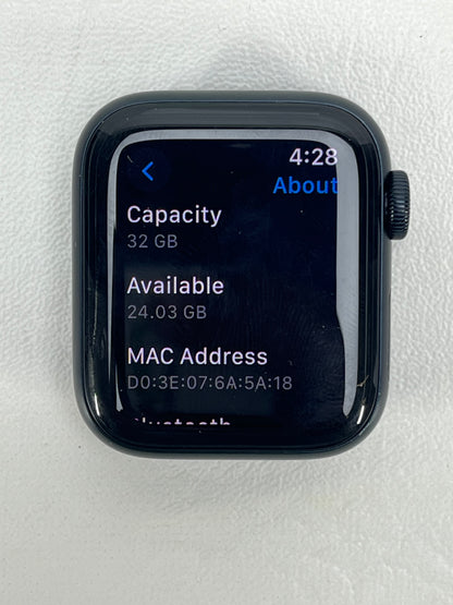 GPS Only Apple Watch SE 2ndGen 40MM Midnight Aluminum Black Sport Band MR9X3LL/A