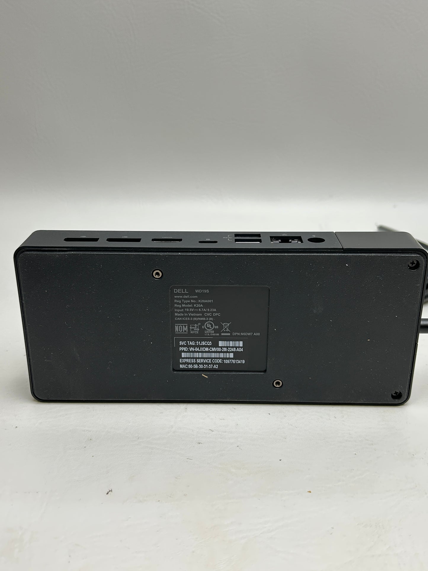 Dell WD19S Docking Station K20A Black