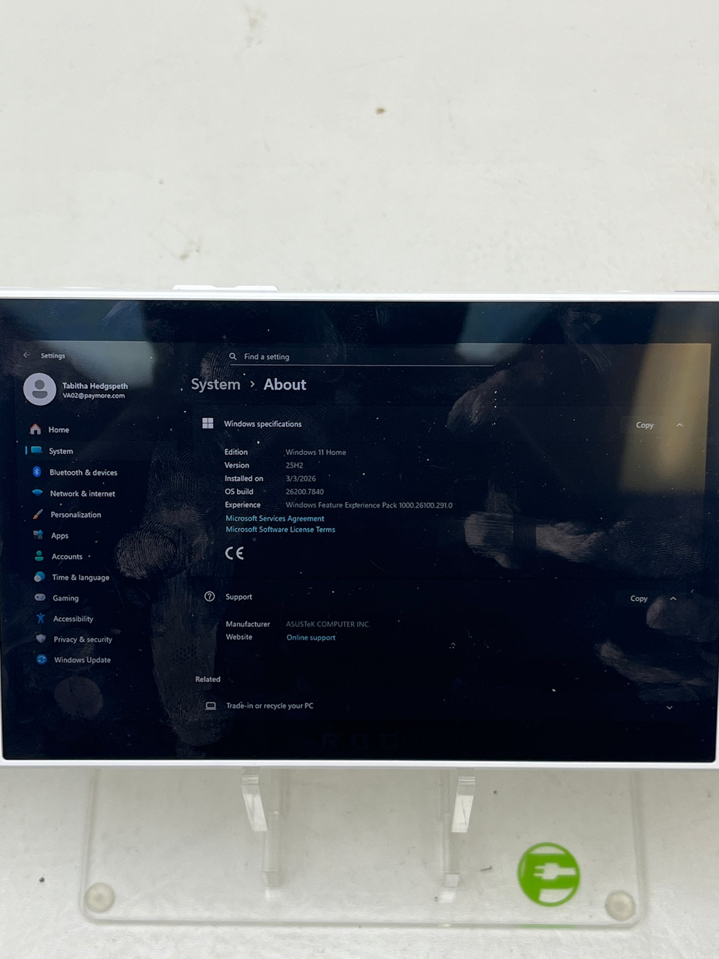 Asus ROG Xbox Ally 7" AMD Ryzen Z2 A 16GB RAM 512GB White RC73YA-XB_ALLY.Z2A.16