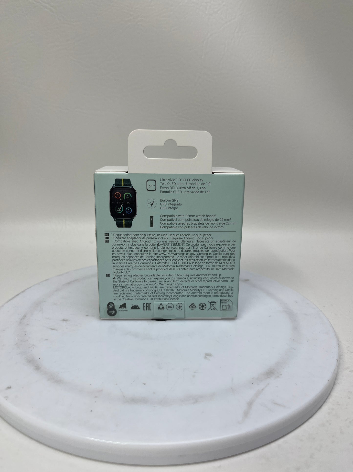 New Motorola Moto Watch Fit 22mm Activity Tracker Smartwatch XT2541-1