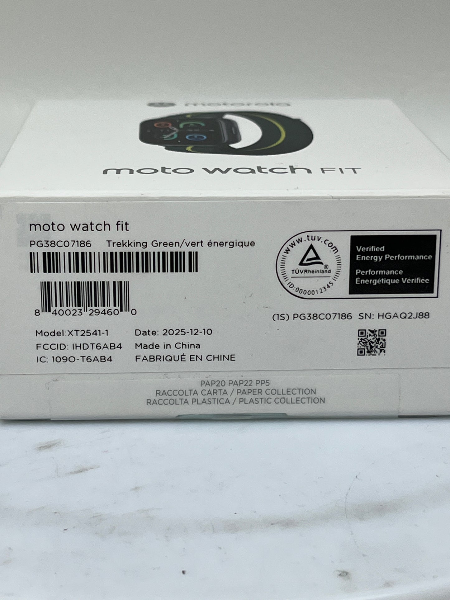 New Motorola Moto Watch Fit 22mm Activity Tracker Smartwatch XT2541-1
