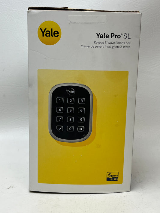 New Yale Pro SL Pushbutton Deadbolt Z-Wave Lock- Satin Nickel YRD136-ZW2-619