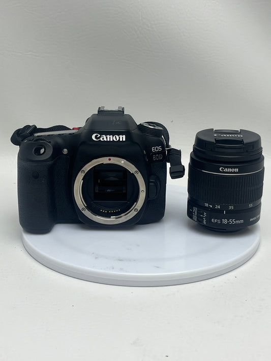 Canon EOS 80D 24.2MP Digital SLR DSLR Camera w/Canon EF-S 18-55mm Lens
