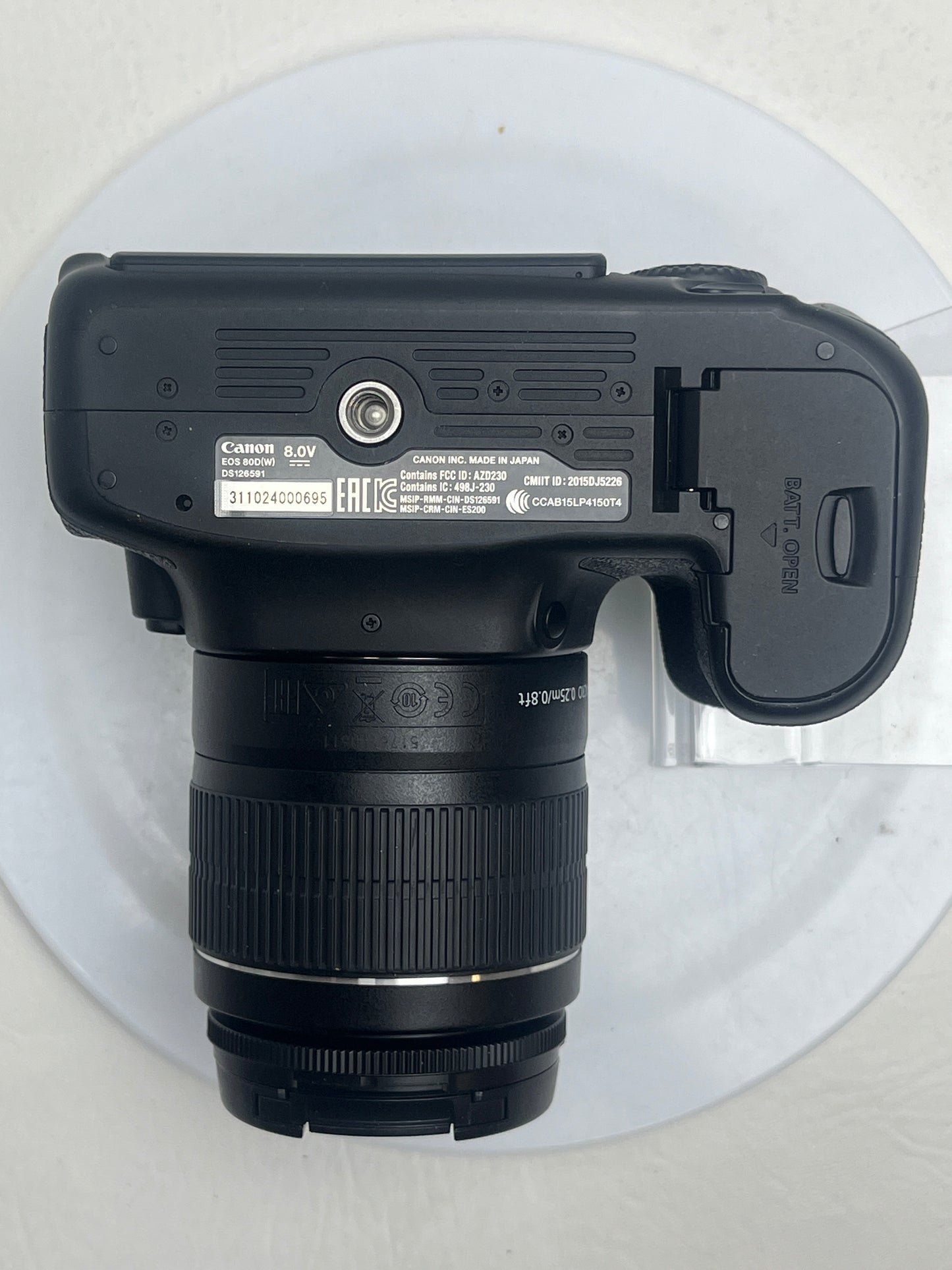 Canon EOS 80D 24.2MP Digital SLR DSLR Camera w/Canon EF-S 18-55mm Lens