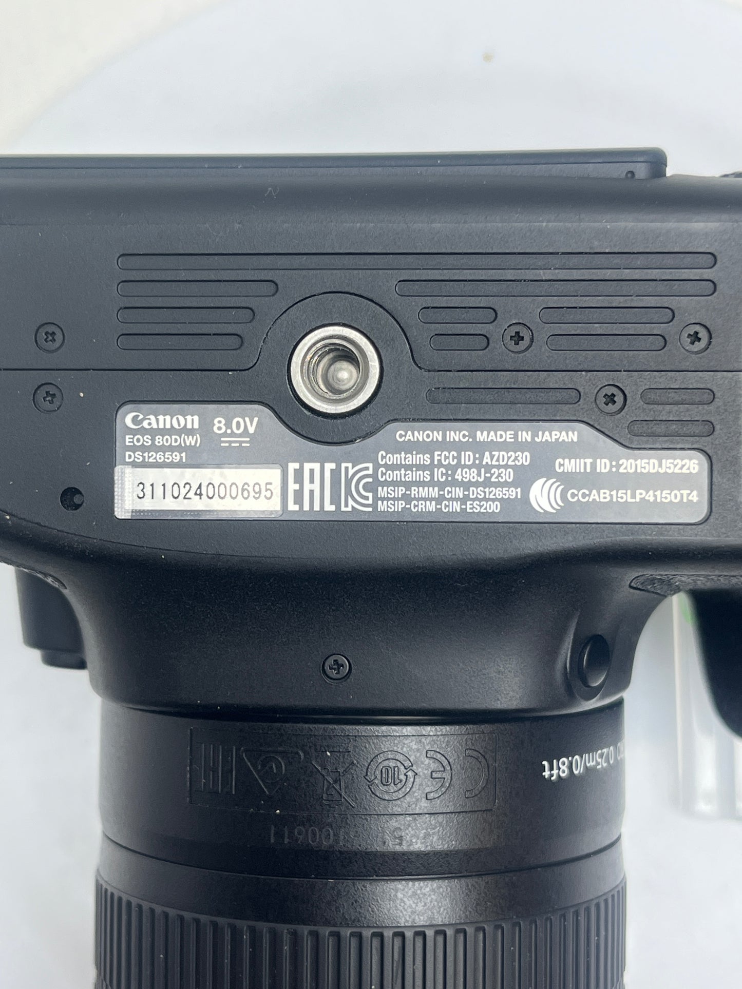 Canon EOS 80D 24.2MP Digital SLR DSLR Camera w/Canon EF-S 18-55mm Lens