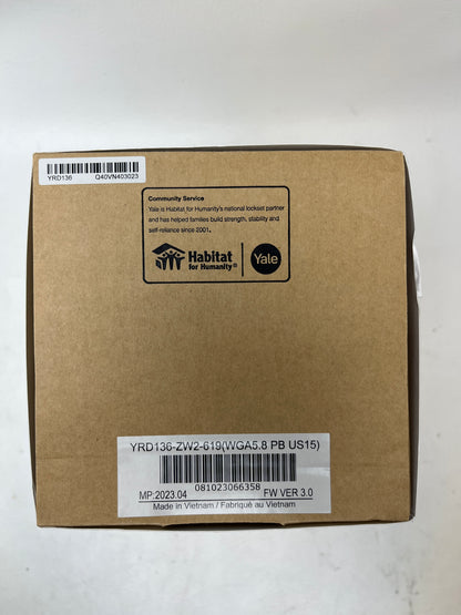 Yale Pro SL Pushbutton Deadbolt Z-Wave Lock Satin Nickel YRD136-ZW2-619