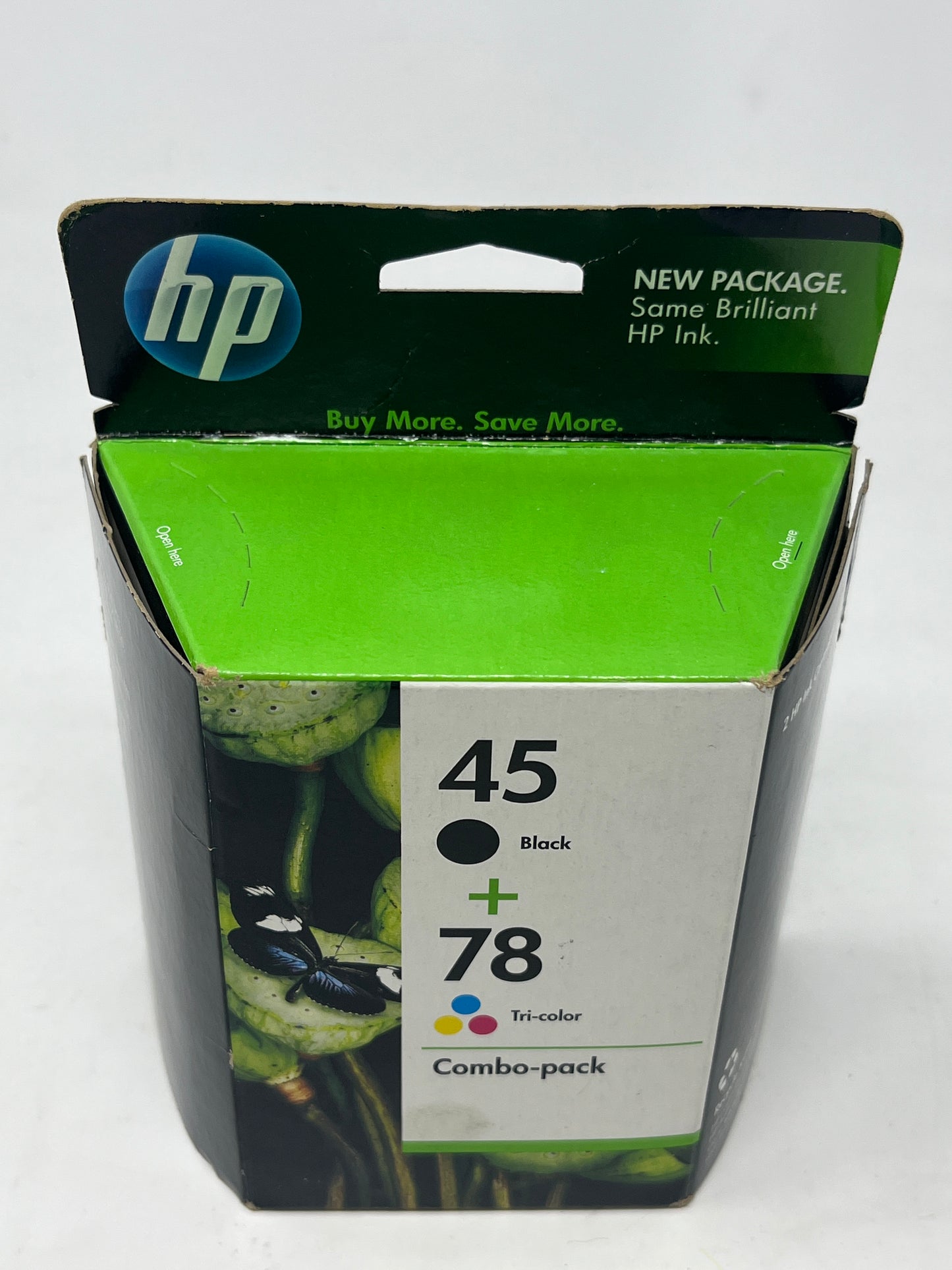 New HP 45 Black + Tri-Color Ink Cartridge Combo Pack HEWC8788FN