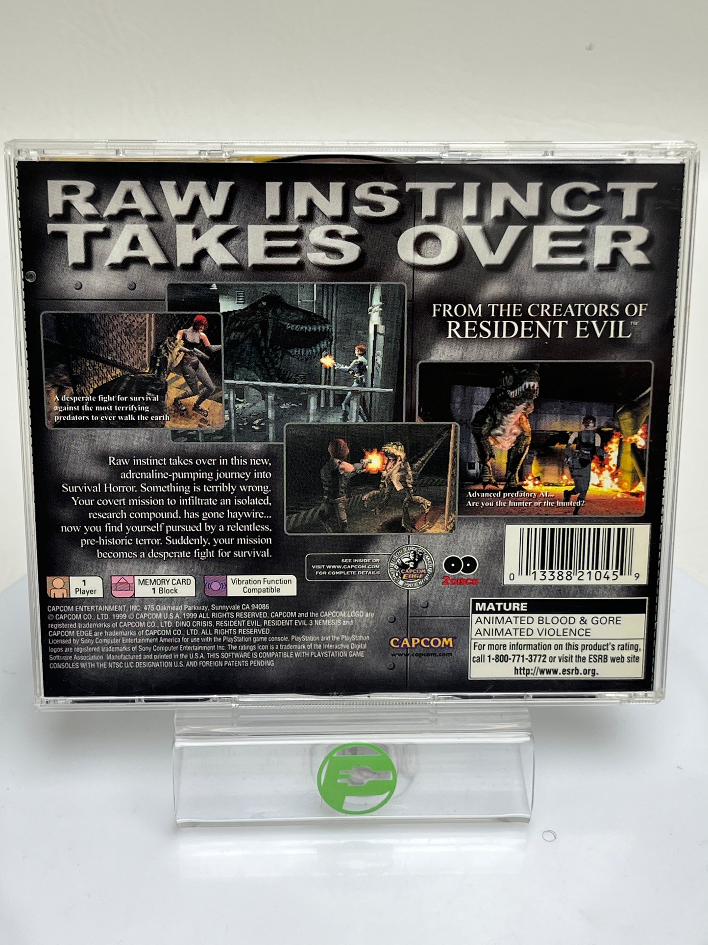 Dino Crisis [2 Disc Edition] (Sony PlayStation 1 PS1, 1999)