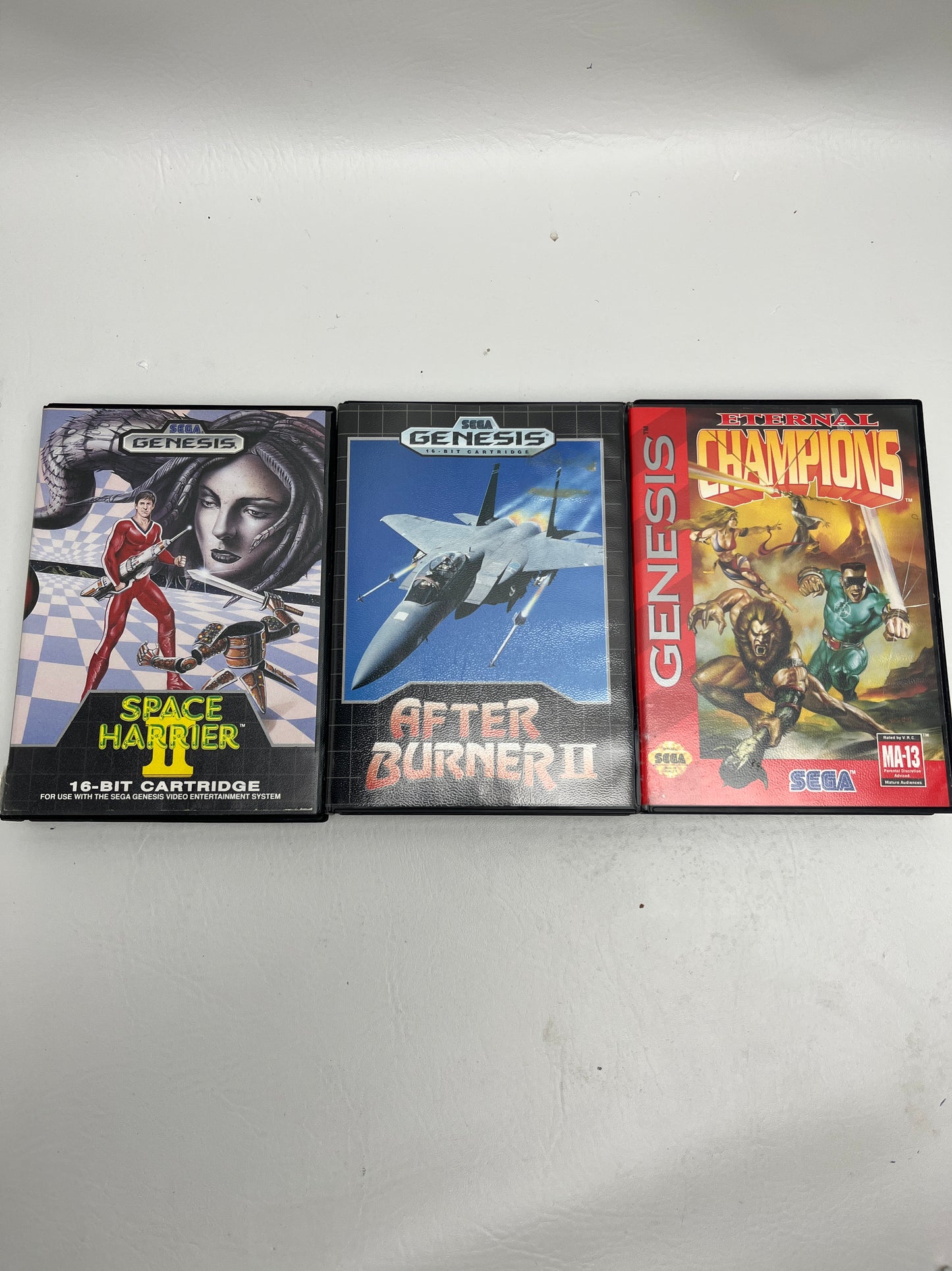 Lot of 3 Games Sega Genesis Space Harrier II,After Burner II,Eternal Champions