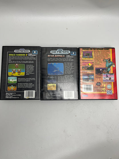 Lot of 3 Games Sega Genesis Space Harrier II,After Burner II,Eternal Champions