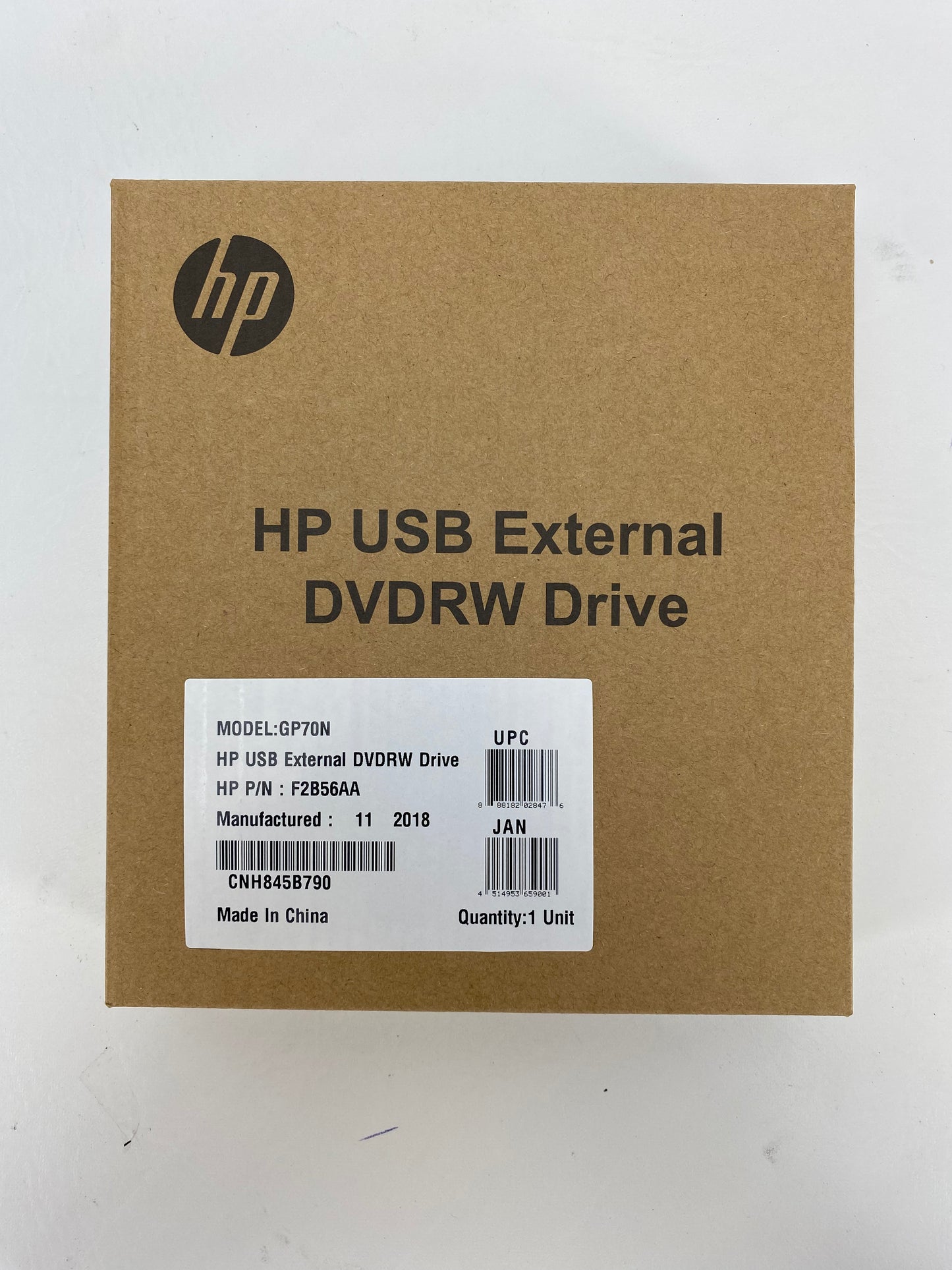 New HP USB External Drive DVDRW F2B56AA