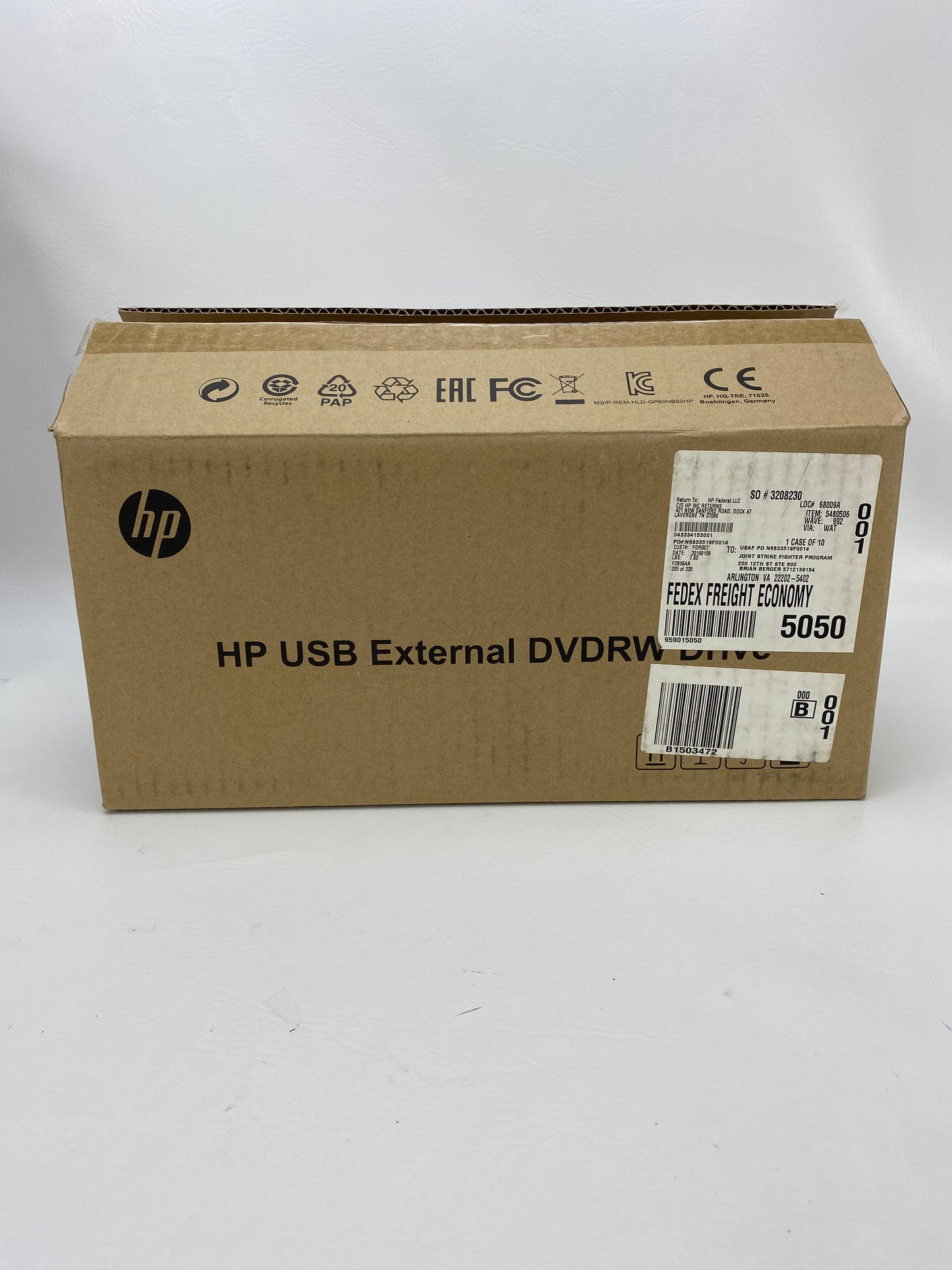 New HP USB External Drive DVDRW  External Drive F2B56AA
