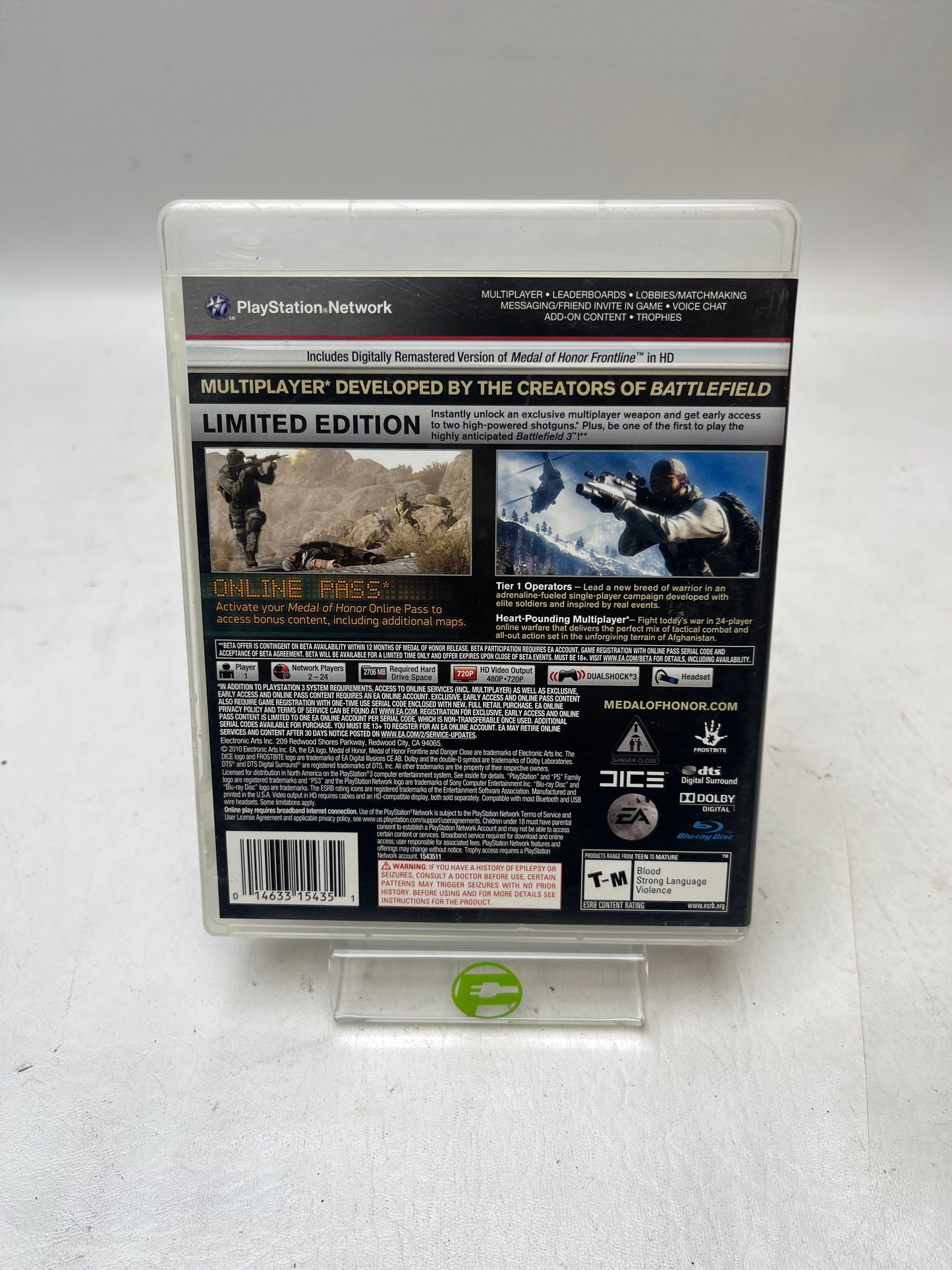 Medal of Honor (Sony PlayStation 3 PS3, 2010)