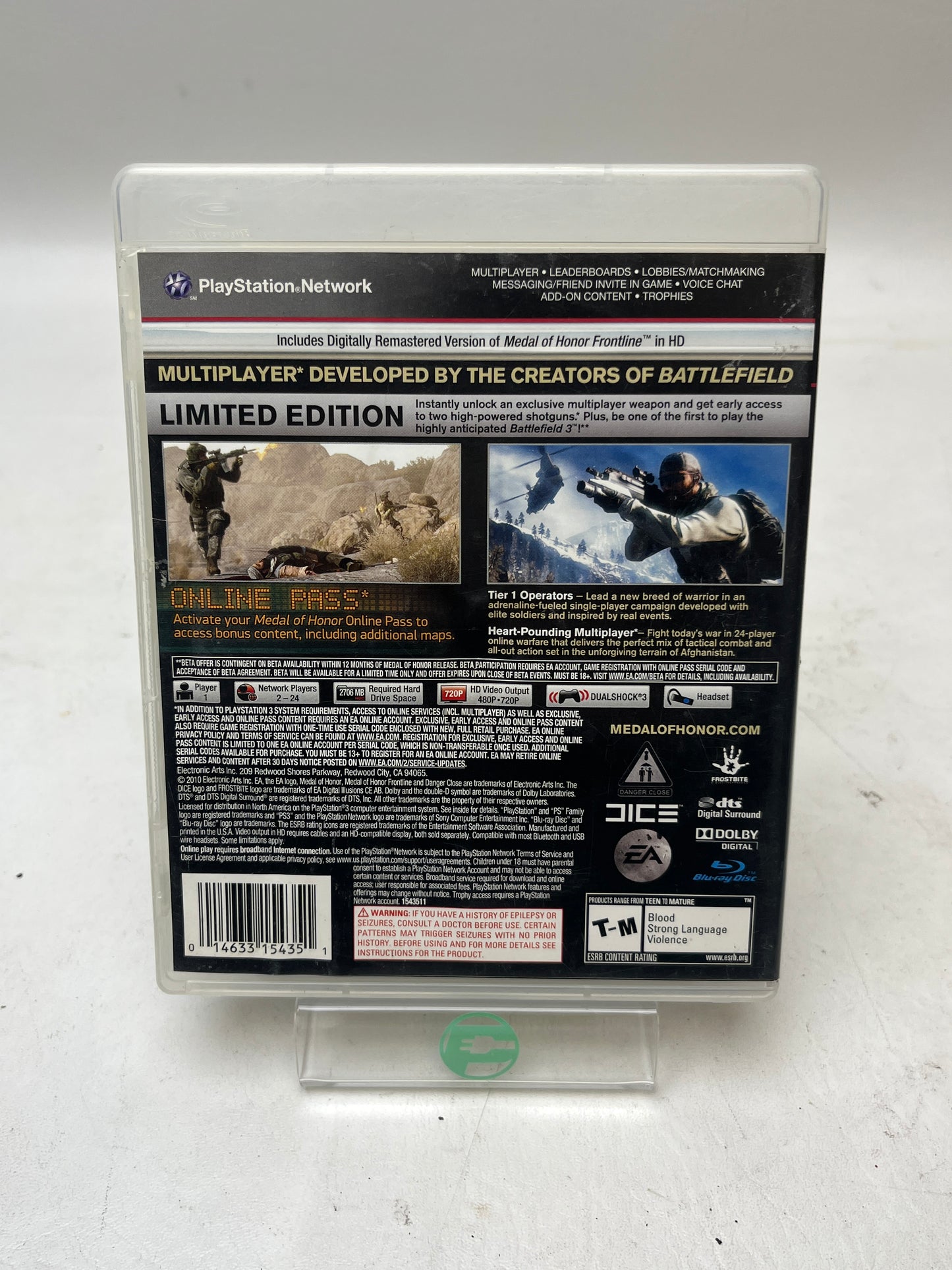Medal of Honor (Sony PlayStation 3 PS3, 2010)
